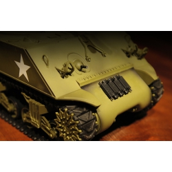 Czołg zdalnie sterowany ASG/IR/dźwięk/dym 1:16 U.S.Medium Tank M4A3 Sherman RTR 2.4Ghz - Heng Long 3898-1U